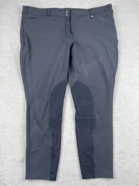 Romfh Riding Breeches Knee Patch Stretch Charcoal Size 38R